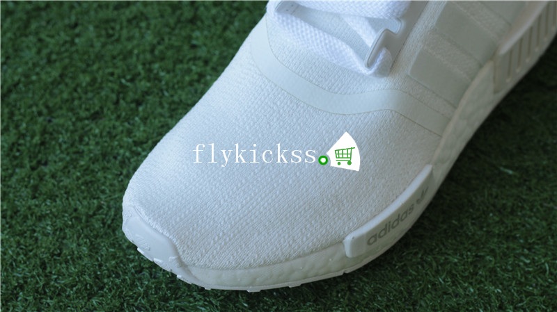 Real Boost Adidas Originals NMD R1 PK Triple White BA8630